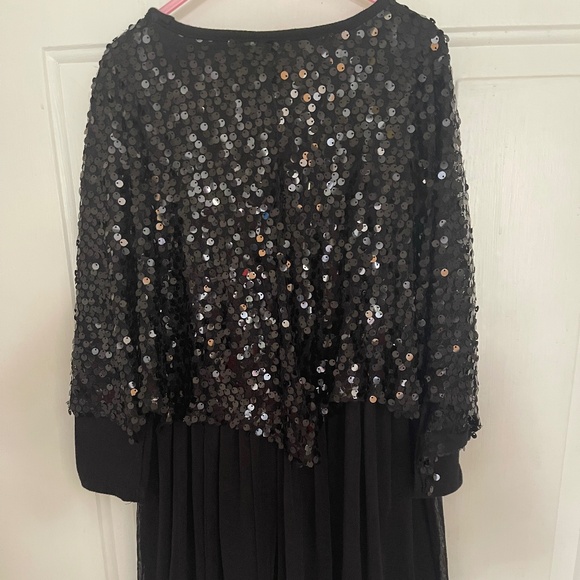 CAT & JACK Black Mesh Sequin Dress Size S 6/6X - Picture 3 of 11
